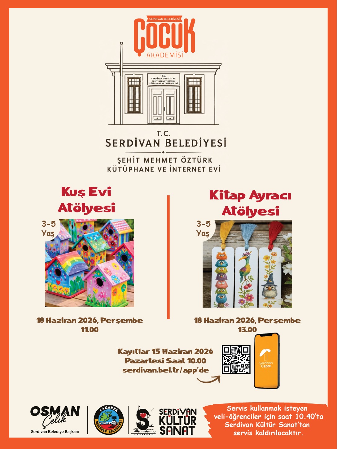 Şehit Mehmet Öztürk Kütüphanesi Çocuklara Özel Atölyeler